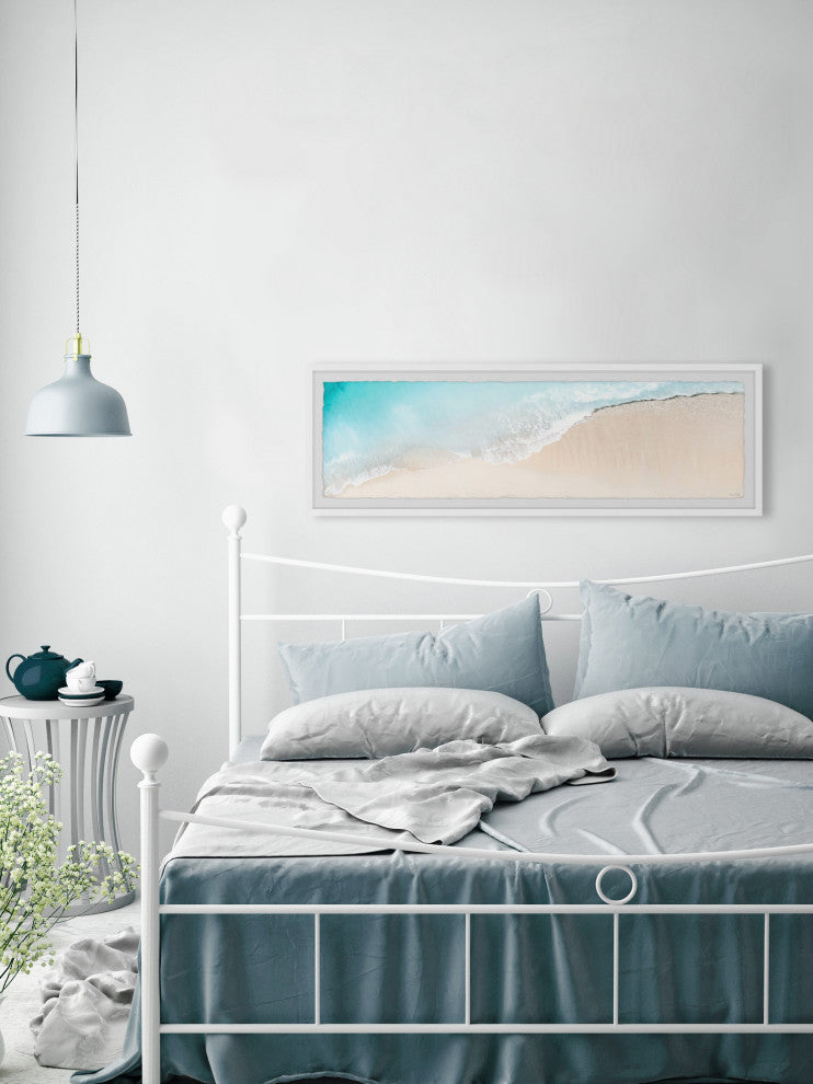 "Waves of Change" Framed Painting Print, 30x10