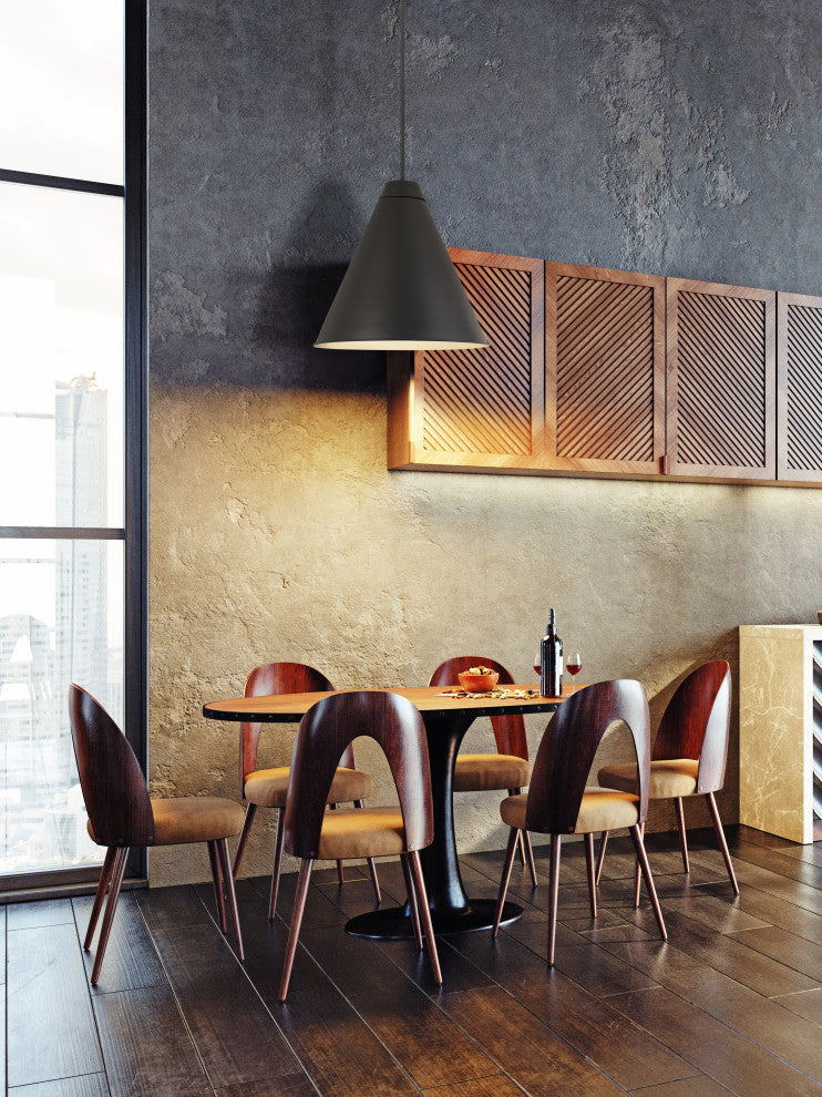 Zlite 6011P24-MB 1-Light Pendant, Matte Black