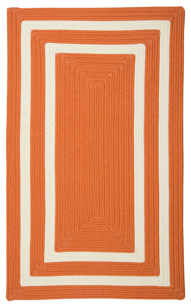 Colonial Mills La Playa PY41 Tangerine Indoor/Outdoor Area Rug, Square 10'x10'