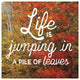 "Life is for Jumping" Digital Paper Print by Sue Schlabach, 38"x38"