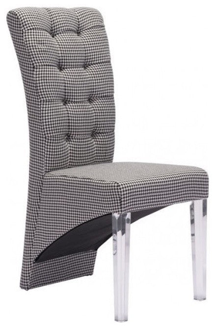 Zuo Modern Waldorf Dining Chair Houndstooth, Set of 2