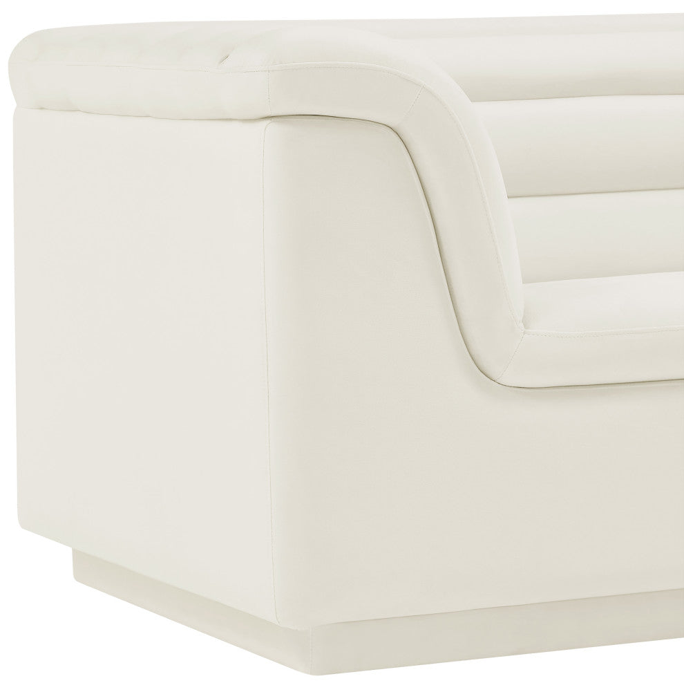 Cascade Upholstered Set, Cream, Velvet, Chair