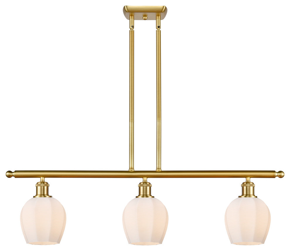 Innovations 516-3I-SG-G461-6-LED 3 Light 36" Island Light, Satin Gold