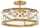 Fredrick Ramond Jolie Medium Led Convertible Semi-Flush Mount, Heritage Brass