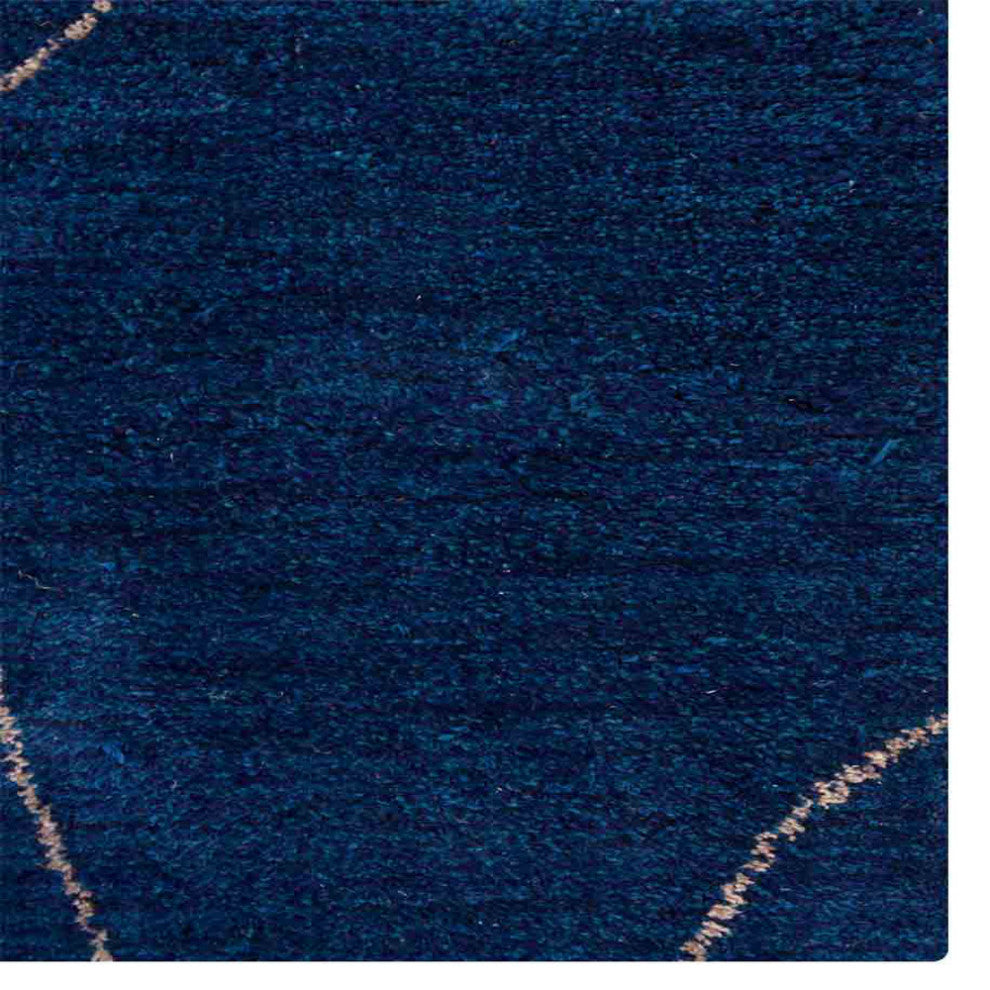 HAND KNOTTED LOOM SILK ECO-FRIENDLY AREA RUGS -8'x10',Rectangle,Blue,Geometric