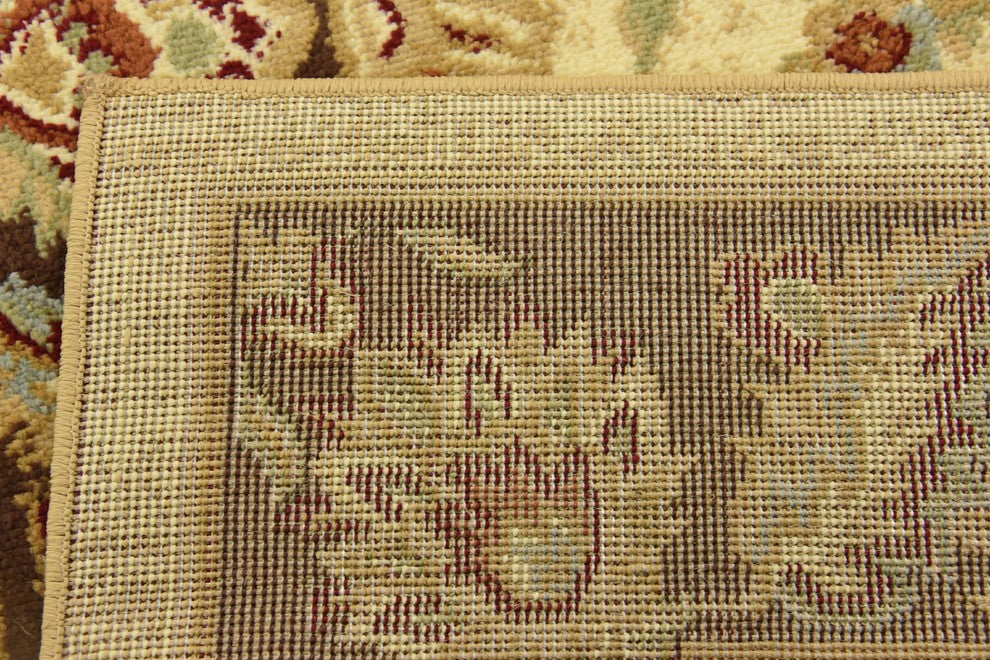 Unique Loom Cream Hickory Voyage 4' 0 x 4' 0 Square Rug