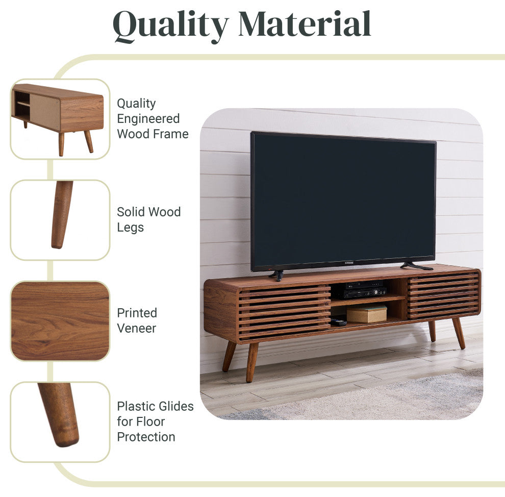 Wilson Slat Low TV Stand, 58"
