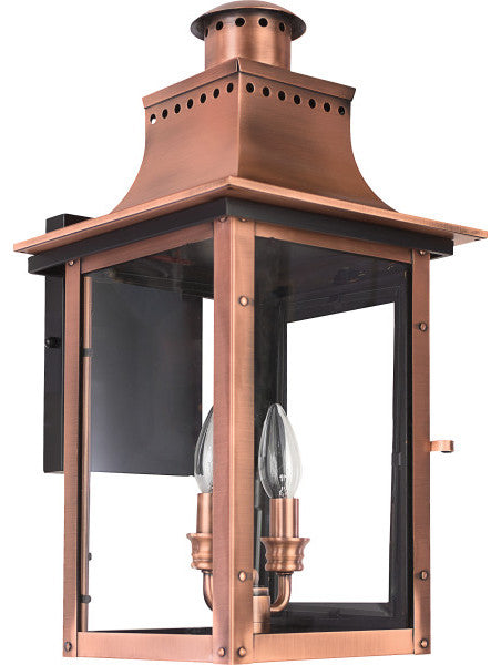 Chalmers 2-Light Outdoor Lantern, Aged Copper