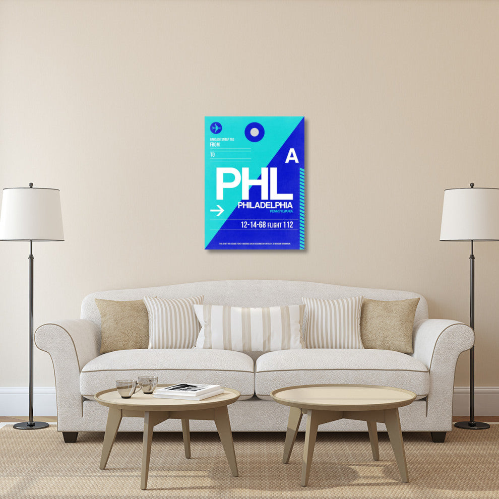 "PHL Philadelphia Luggage Tag 1" Fine Art Print