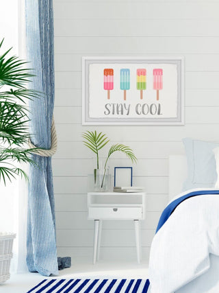 "Stay Cool" Framed Painting Print, 18"x12"