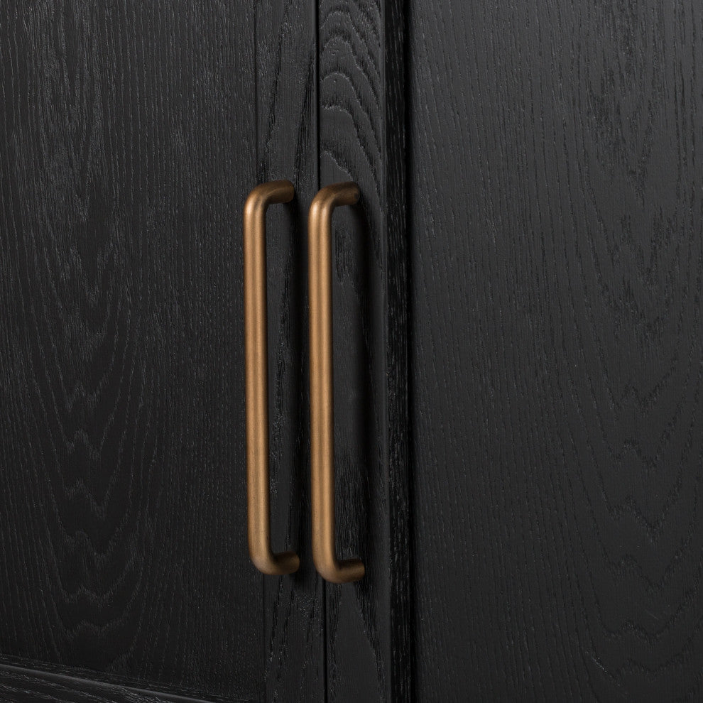 Tolle Panel Door Cabinet-Drifted Mat Blk