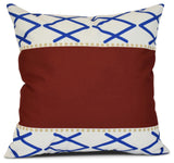 Knot Fancy, Geometric Print Pillow, Red, 26"x26"