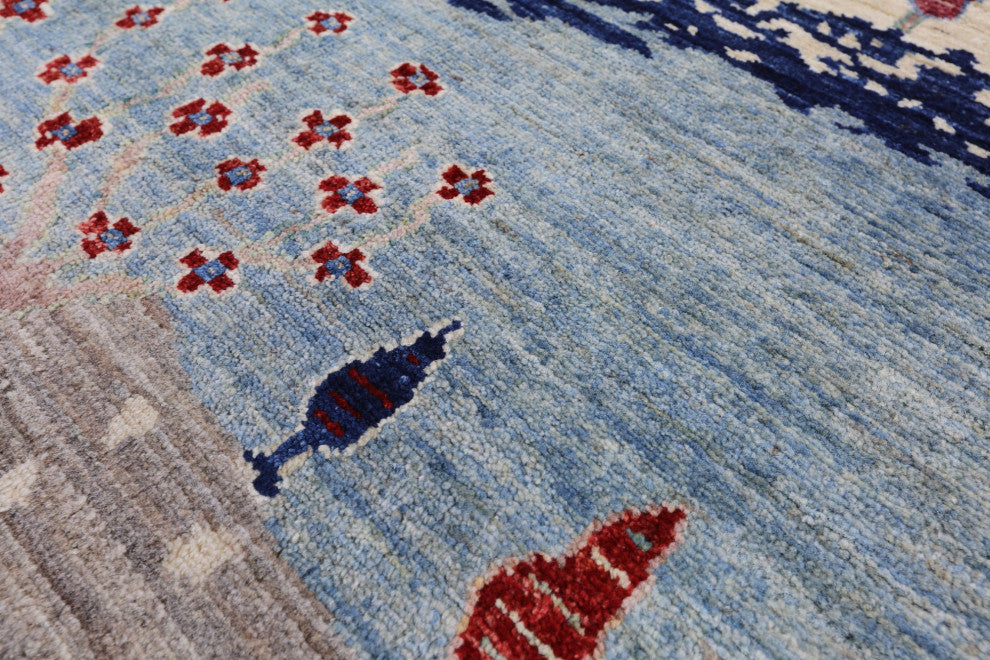 Persian Gabbeh Tribal Hand Knotted Rug 5' 6" X 7' 8" Q7939