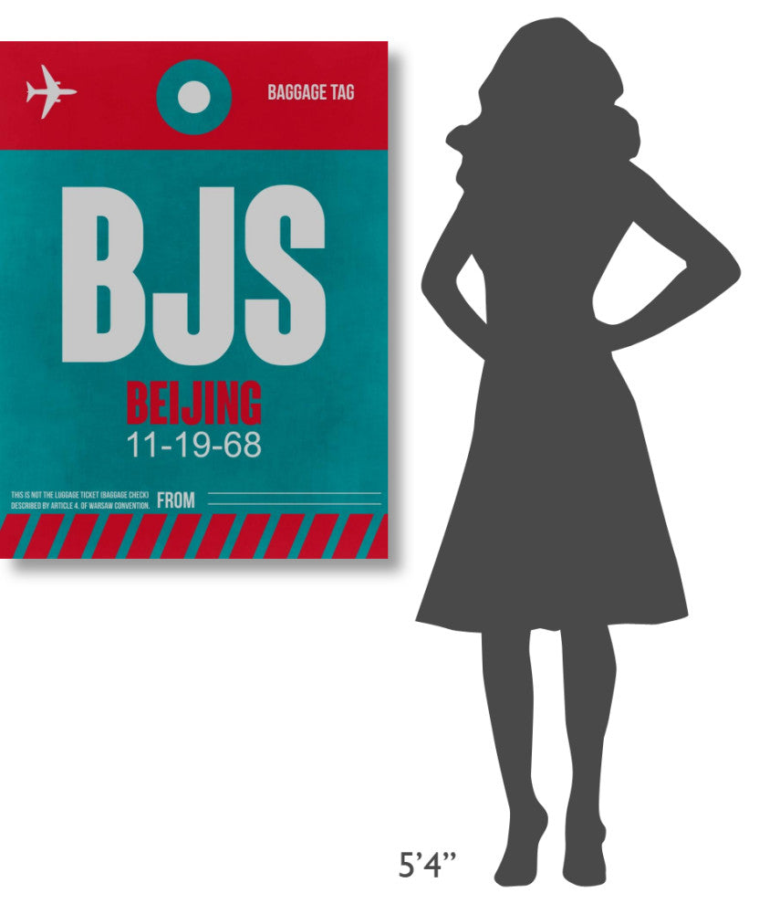 "BJS Beijing Luggage Tag 1" Fine Art Print