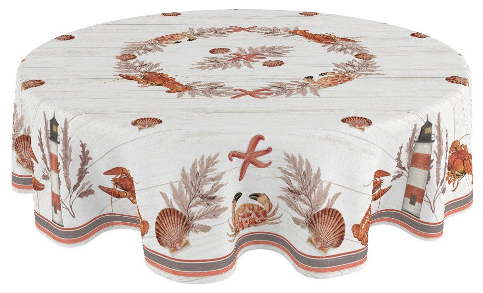 Laural Home Seafood Shack 70" Round Tablecloth
