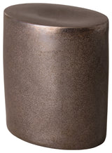 Gun Metal Oval Stool