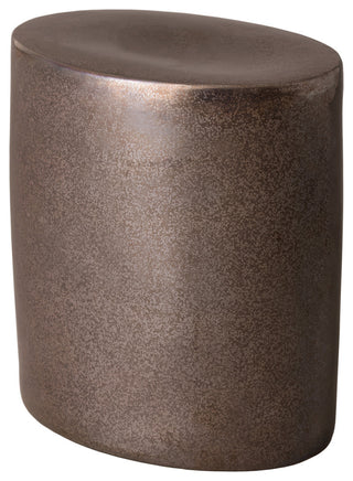Gun Metal Oval Stool