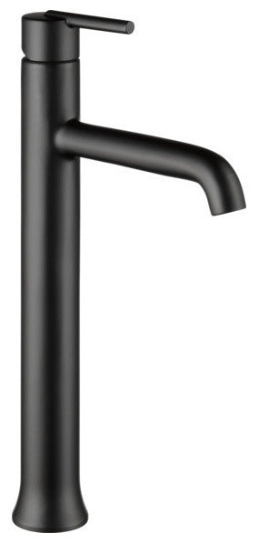 Delta Trinsic Single Handle Vessel Bathroom Faucet, Matte Black, 759-BL-DST