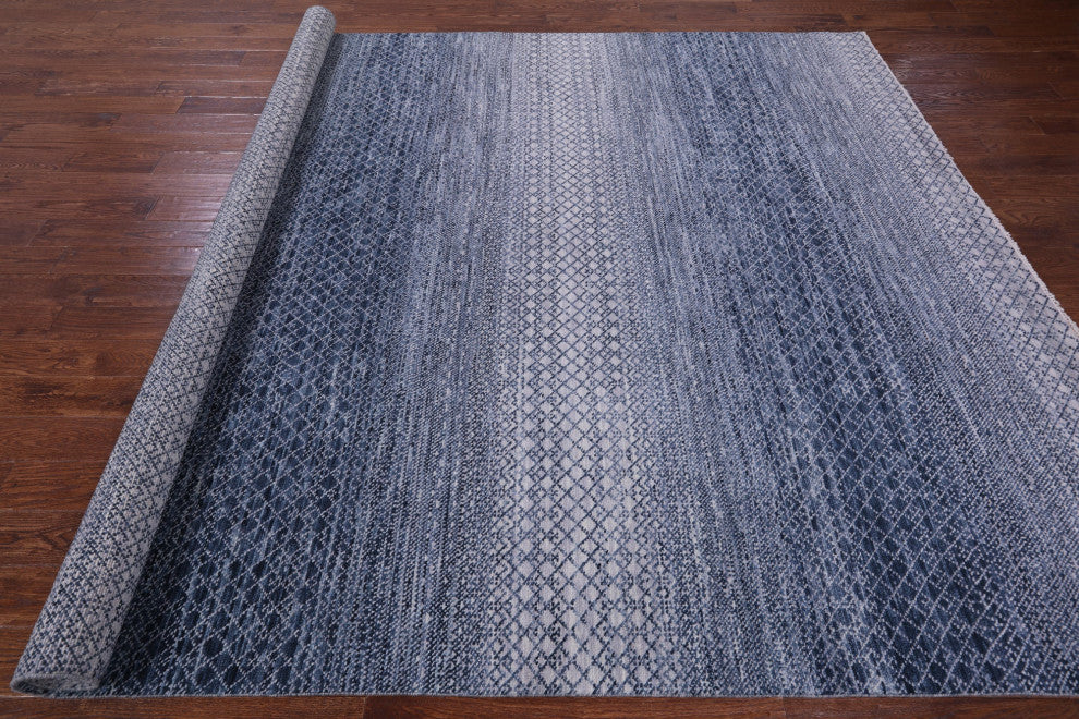8' 11" X 12' 0" Savannah Grass Handmade Wool Rug - Q13212