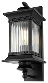 Home Living 7" Outdoor Wall Sconce, Black