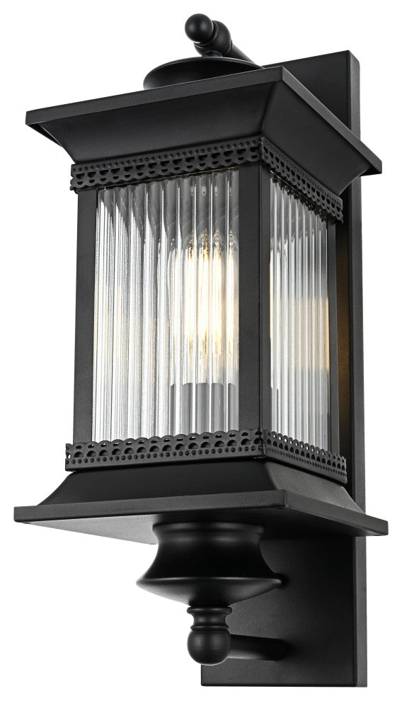 Home Living 7" Outdoor Wall Sconce, Black