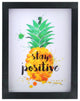 9" LED Lighted 'Stay Positive' Pineapple Framed Light Box