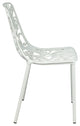 Leisuremod Devon 7-Piece Aluminum Dining Set With Table and 6 Chairs, White