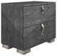 Sarah 2-Drawer Nightstand Grey Birch