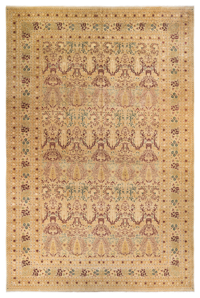 Mogul, One-of-a-Kind Hand-Knotted Area Rug Yellow, 12'2"x17'9"