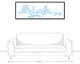 Pastel Blue City 20x60 Black Floating Framed Canvas