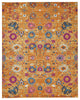 8 x 10 Sun Gold and Navy Distressed Area Rug
