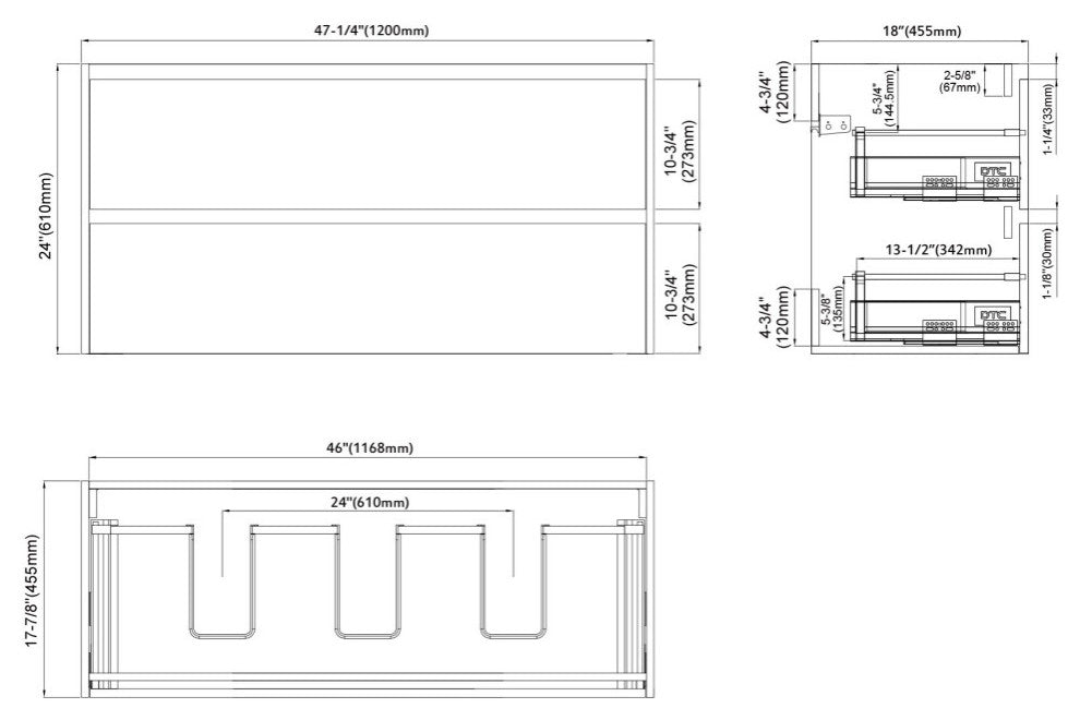 Wright 48" Single Bathroom Vanity Set, Gloss White