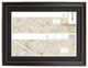 Nautical Chart, Mississippi River, New Orleans, Baton Rouge, Framed