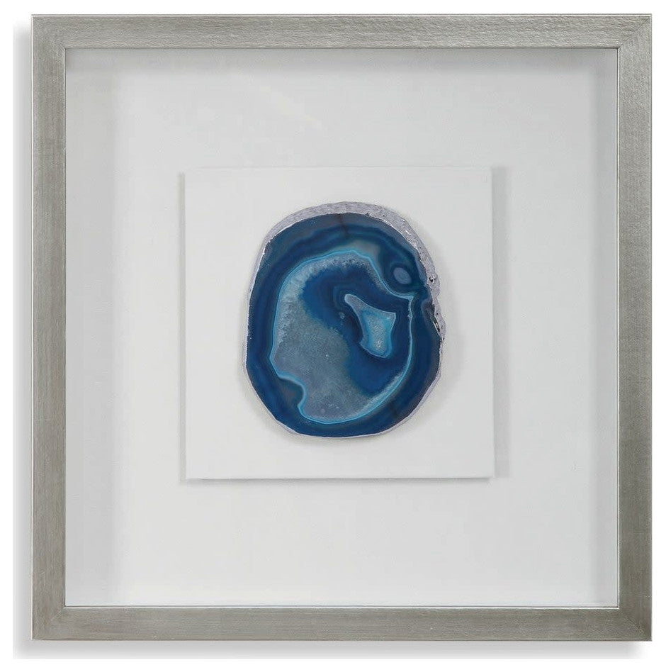 Uttermost 04226 Kalia 19-3/4" x 19-3/4" Framed Decorative Panel - Silver /