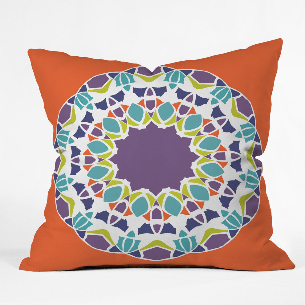 Karen Harris Mod Medallion Mulberry Outdoor Throw Pillow