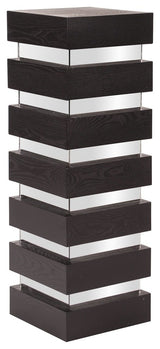 Howard Elliott Stepped Black Wood Pedestal, Tall