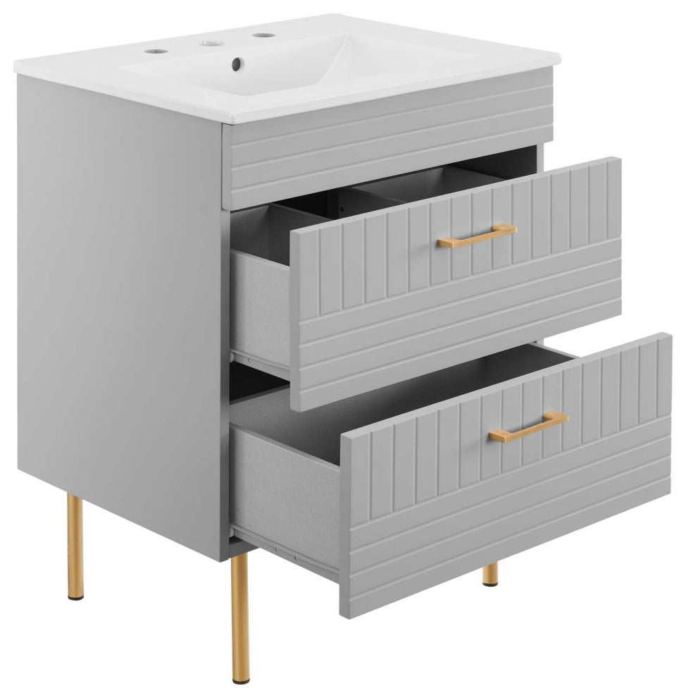 Daybreak 24" Bathroom Vanity, Light Gray
