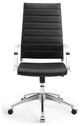 Computer Work Desk High Back Chair, Faux Leather, Black, Home Business Office