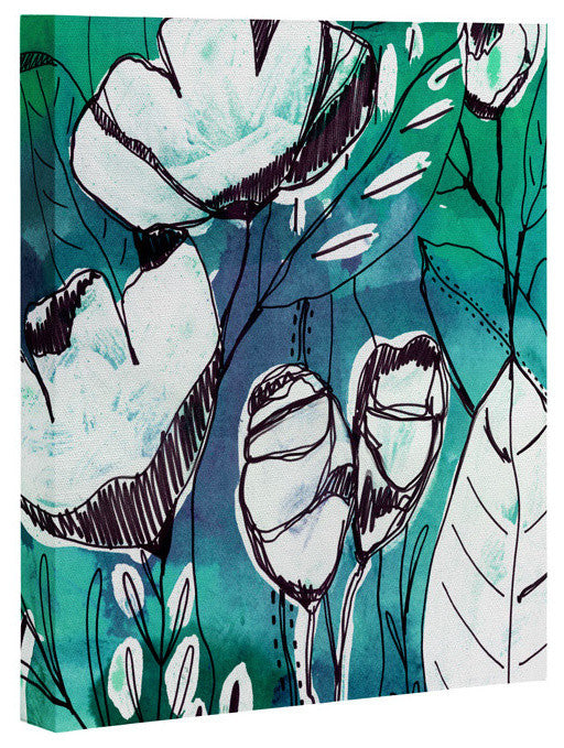 Deny Designs Cayenablanca Abstract Garden Art Canvas