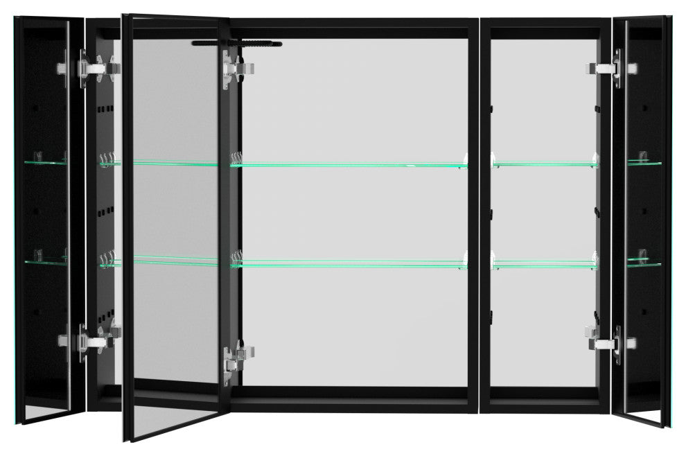 40 in.W x 30 in. H Aluminum Surface Mounted LED Medicine Cabinet with Doors