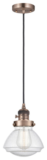 INNOVATIONS 201CSW-AC-G324-LED 1-Light Mini Pendant Antique Copper