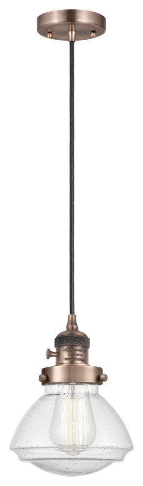 INNOVATIONS 201CSW-AC-G324-LED 1-Light Mini Pendant Antique Copper