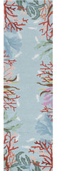 KAS Sonesta 2012 Blue Lagoon Area Rug, 2'x7'6" Runner