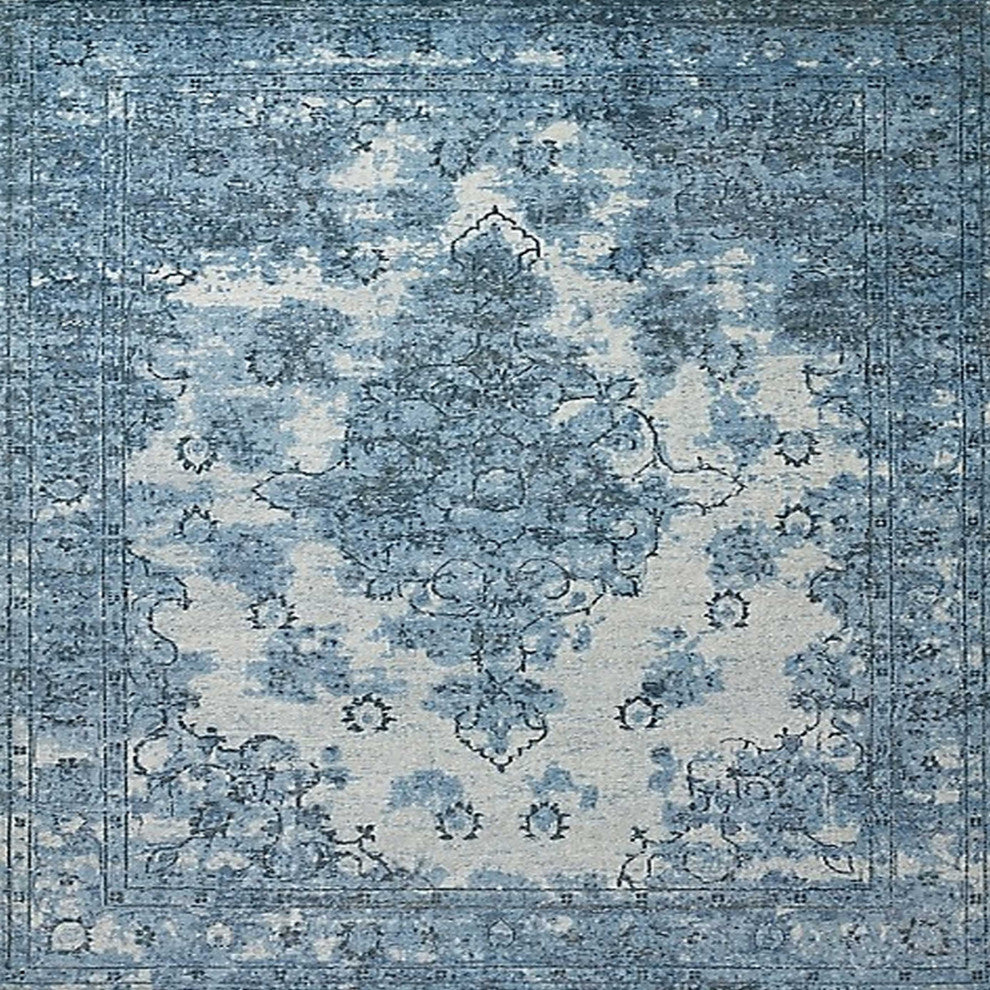 Ahgly Company Indoor Square Mid-Century Modern Area Rugs, 6' Square