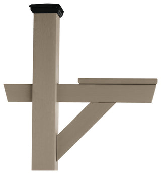 Hazleton Mailbox Post, Woodland Brown
