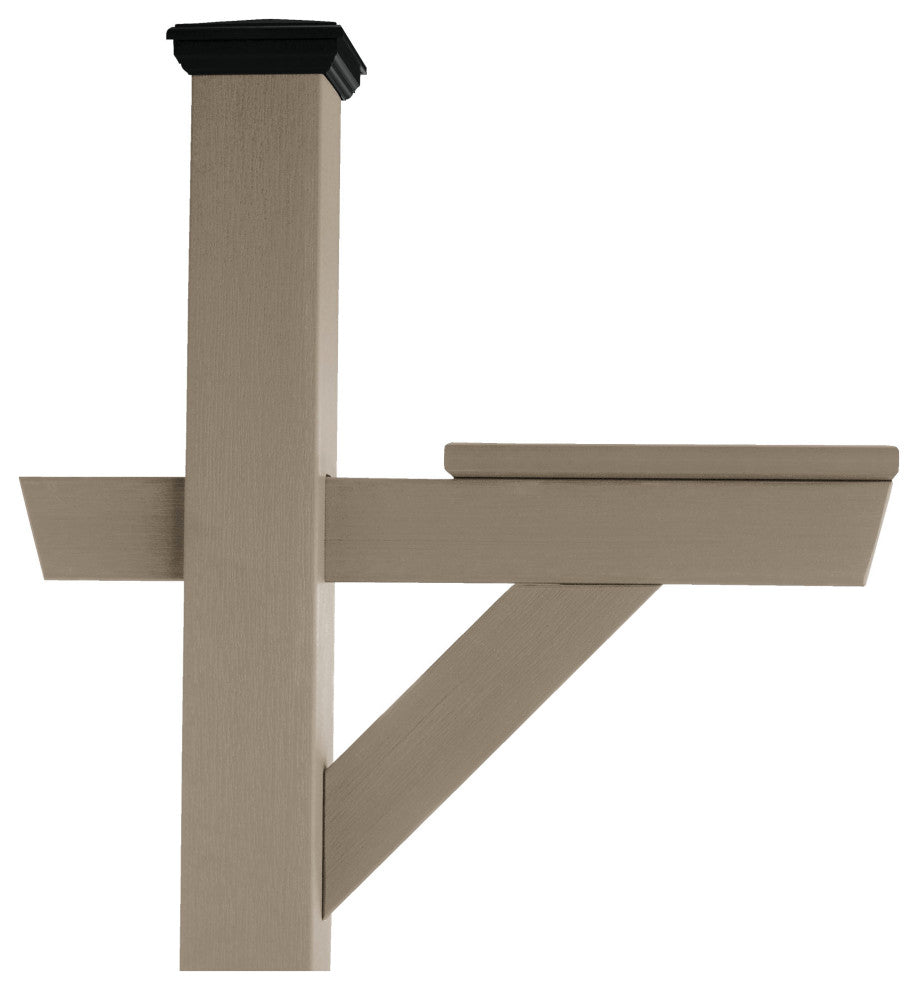 Hazleton Mailbox Post, Woodland Brown