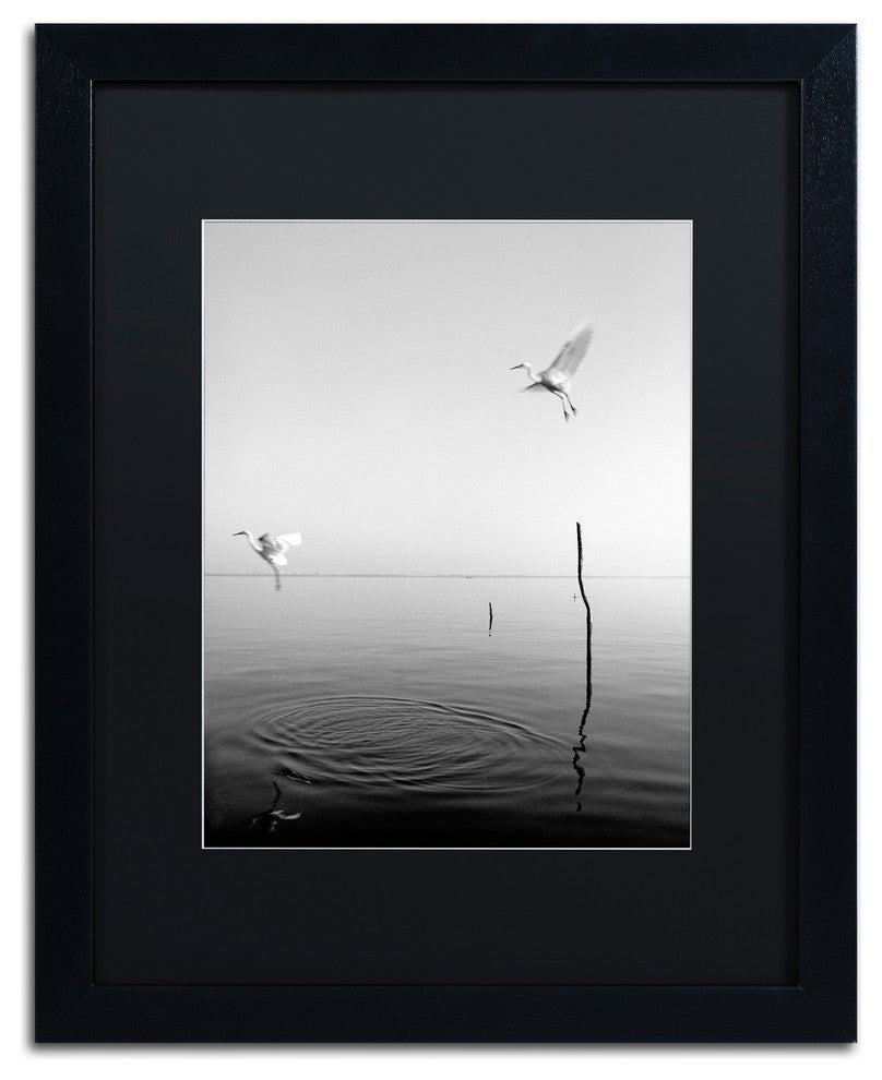 "Flying" Matted Framed Canvas Art by Moises Levy