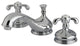 Kingston Brass Widespread Bathroom Faucet With Brass Pop-Up, Polished Chrome