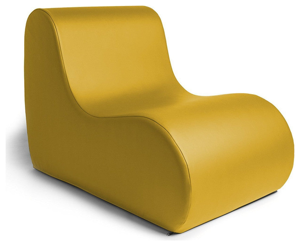 Midtown Large Foam Chair, Commercial Soft Seating, Premium Vinyl, Yellow