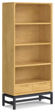 Banting SOLID HARDWOOD Mid Century Bookcase, Oak Veneer